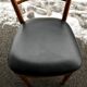 Vintage 60s slatted chairs and leatherette