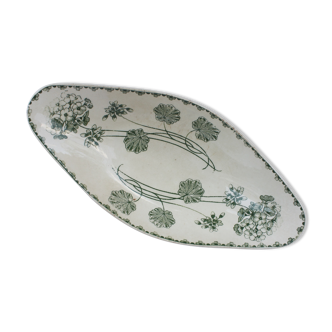 Ravier in iron earth model "Geranium", Sarreguemines