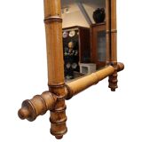 Vintage Faux Bamboo Mirror, 1950s