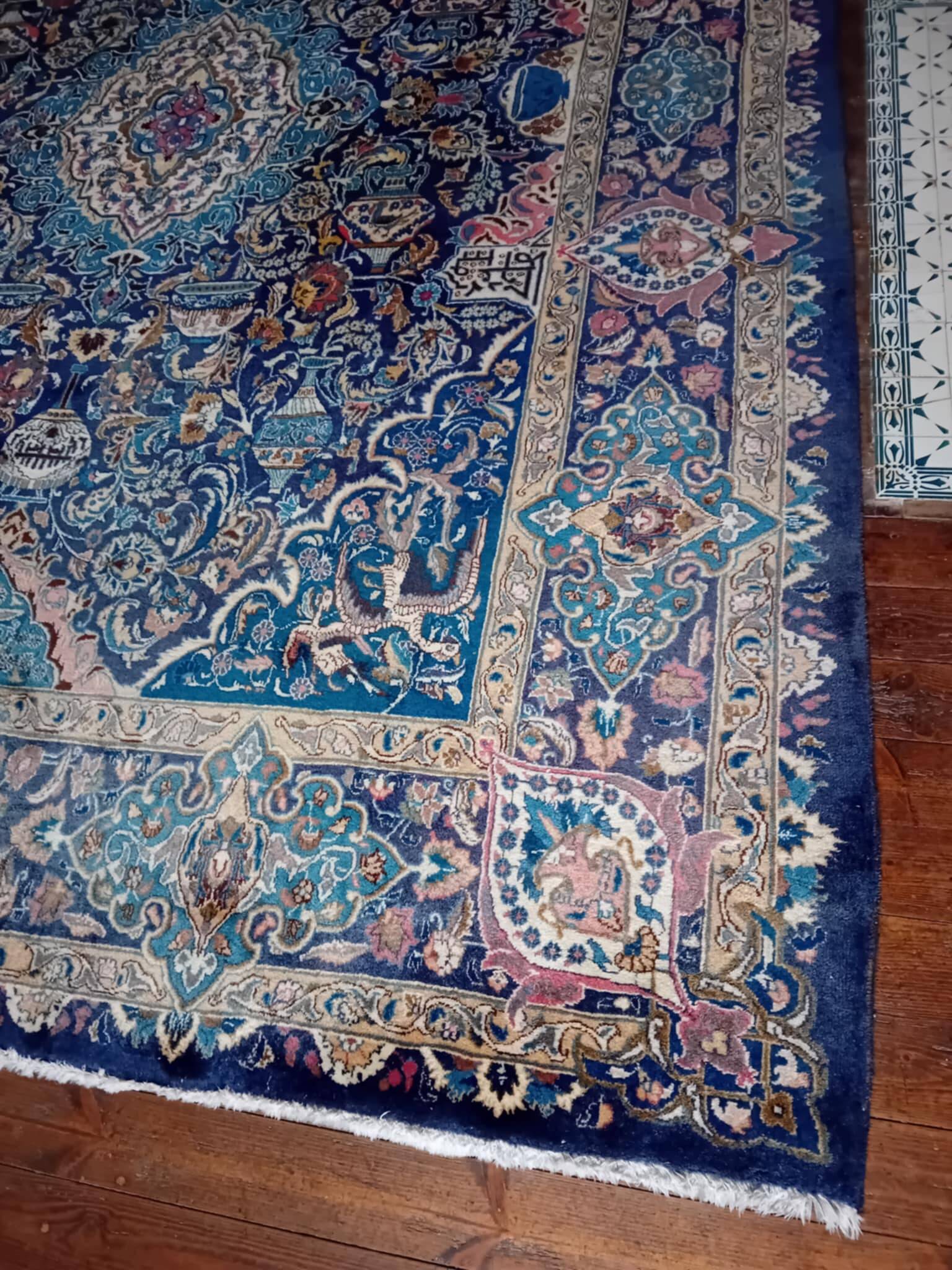 Handmade Persian Kashmar rug 381x291cm