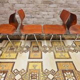 Set of 4 stackable chairs Flototto design Adam Stegner 60s vintage