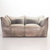 Mario Bellini 2-Seat Le Bambole Sofa for C&B Italia in Leather & Fabric 70s