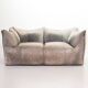 Mario Bellini 2-Seat Le Bambole Sofa for C&B Italia in Leather & Fabric 70s