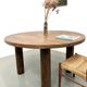Table ronde années 50 constructiviste noyer