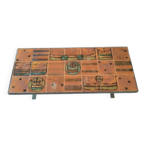 Table basse vintage en - motif