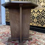 Art deco period pedestal table in solid mahogany