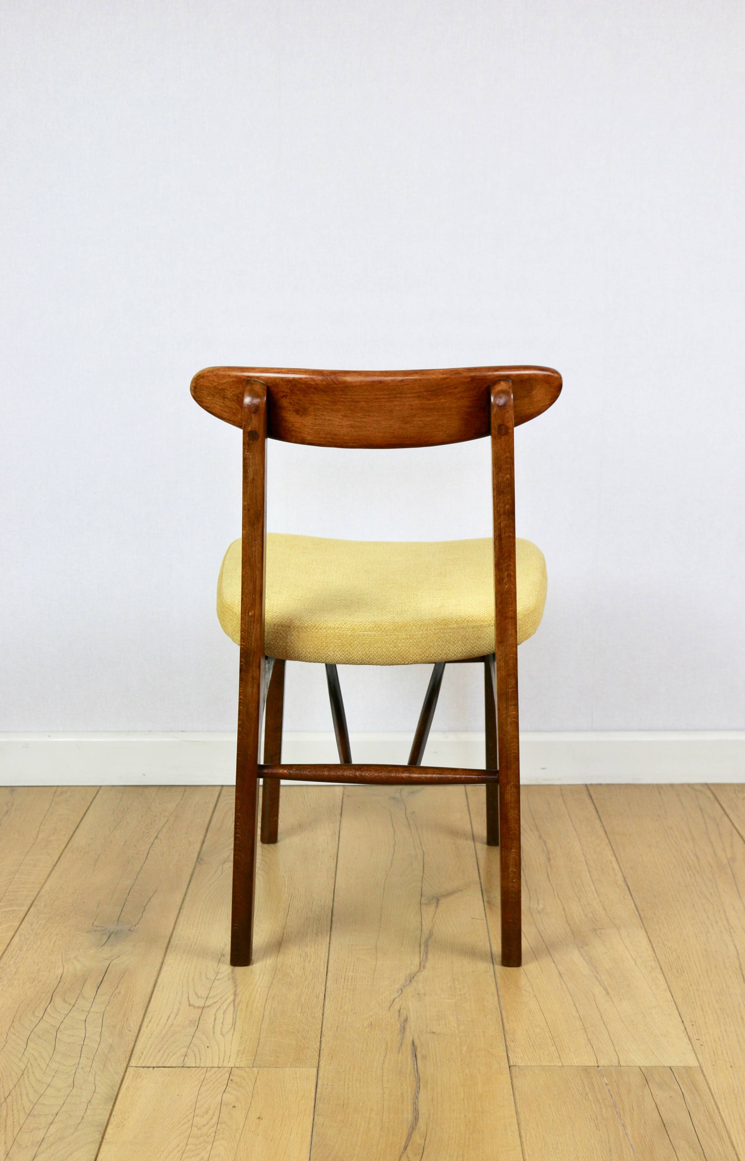 Vintage Hałas chairs yellow vintage - set of 2