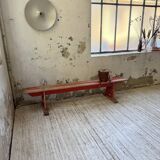 1950s oak bench with red patina, 2m