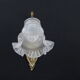 Wall light brass, old tulip glass swan neck
