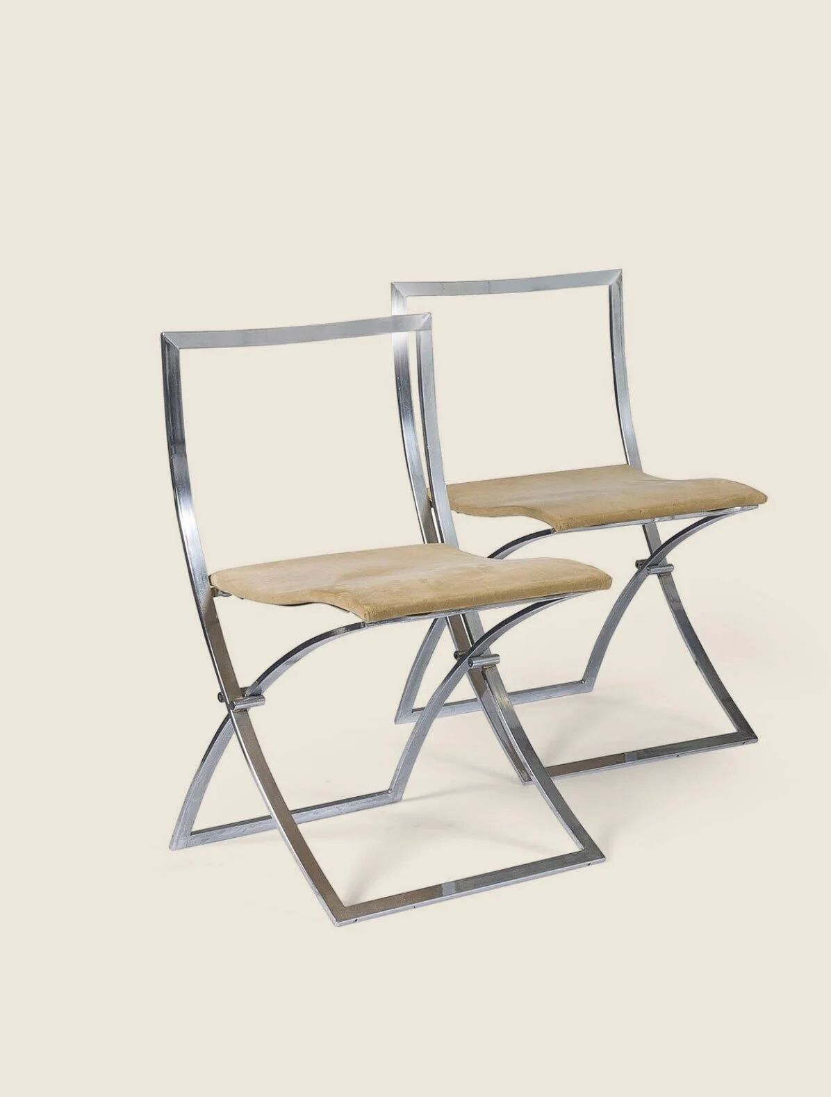 Luisa chairs in chrome steel