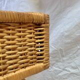 Vintage rattan and bamboo chest of drawers