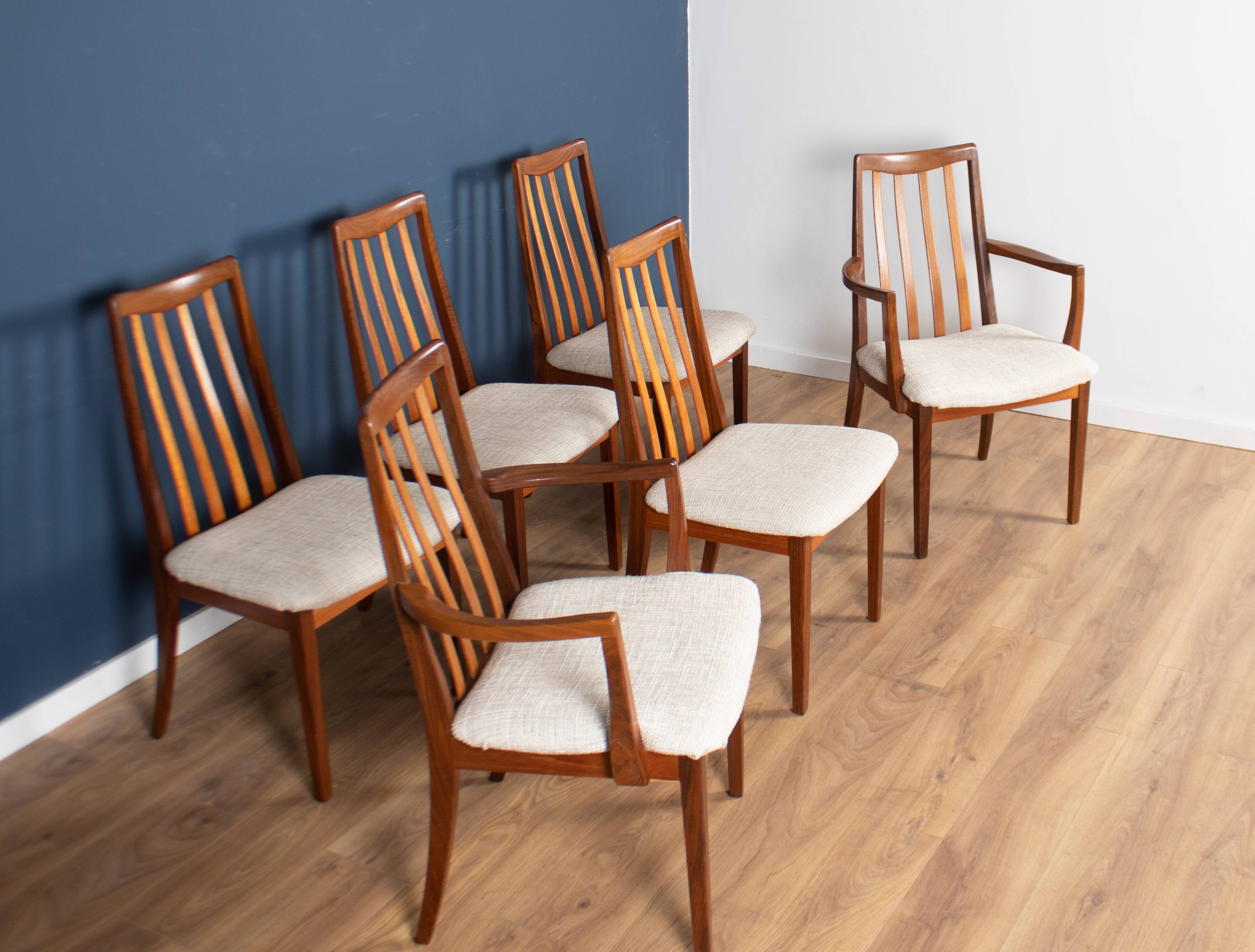 Retro teak 1960s mid century dining table & 6 chairs by G plan Victor Wilkins