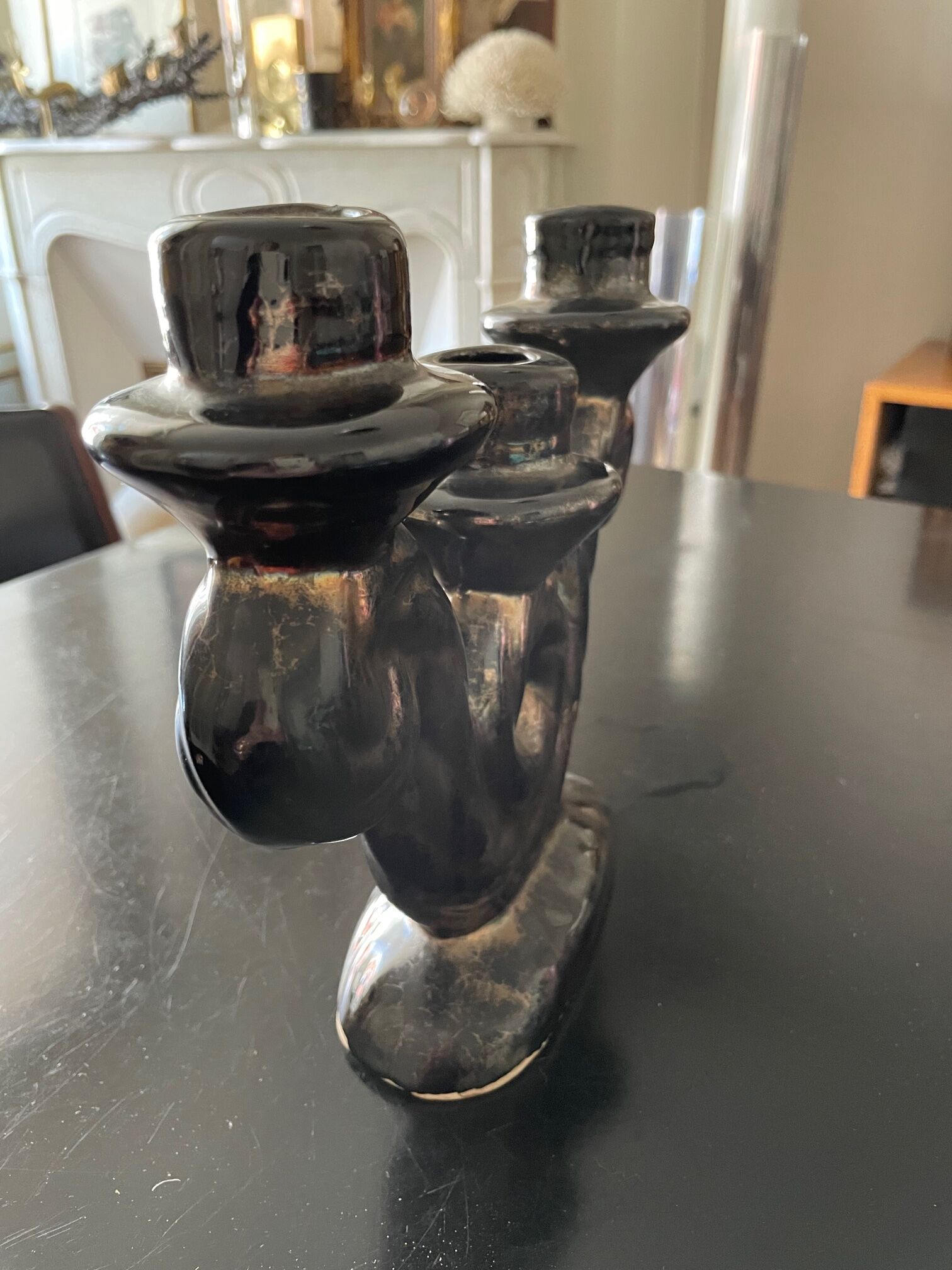 Vallauris ceramic candle holder