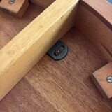 Vintage 1950 Hainke Germany round wooden coffee table - 61 cm