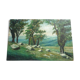 Painting painting on landscape panel signed g cocagne