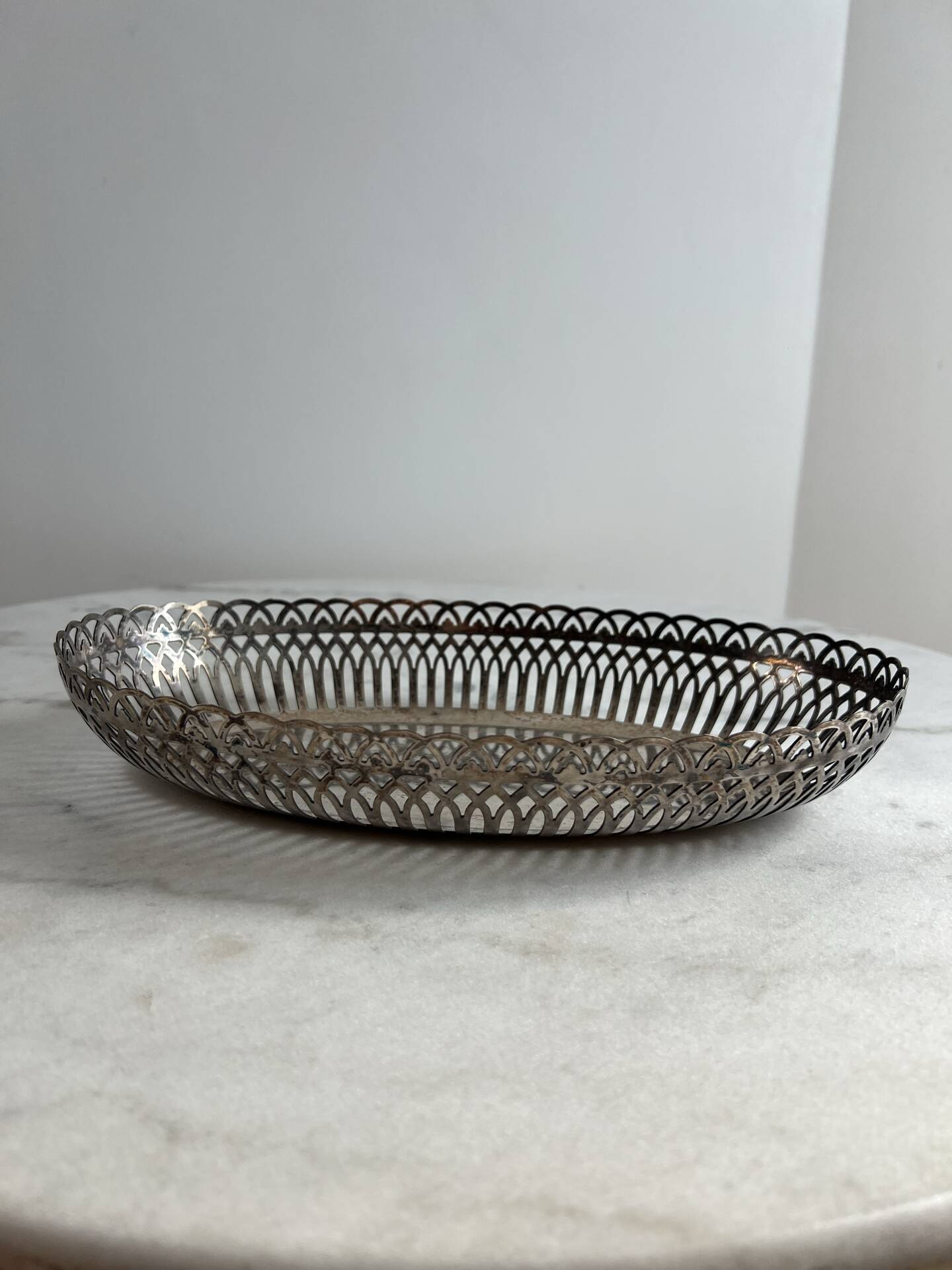 Antique silver-plated bread basket