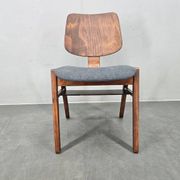 Rare mid-century dining chair in the style of Eames, up to 8 available, 1960s