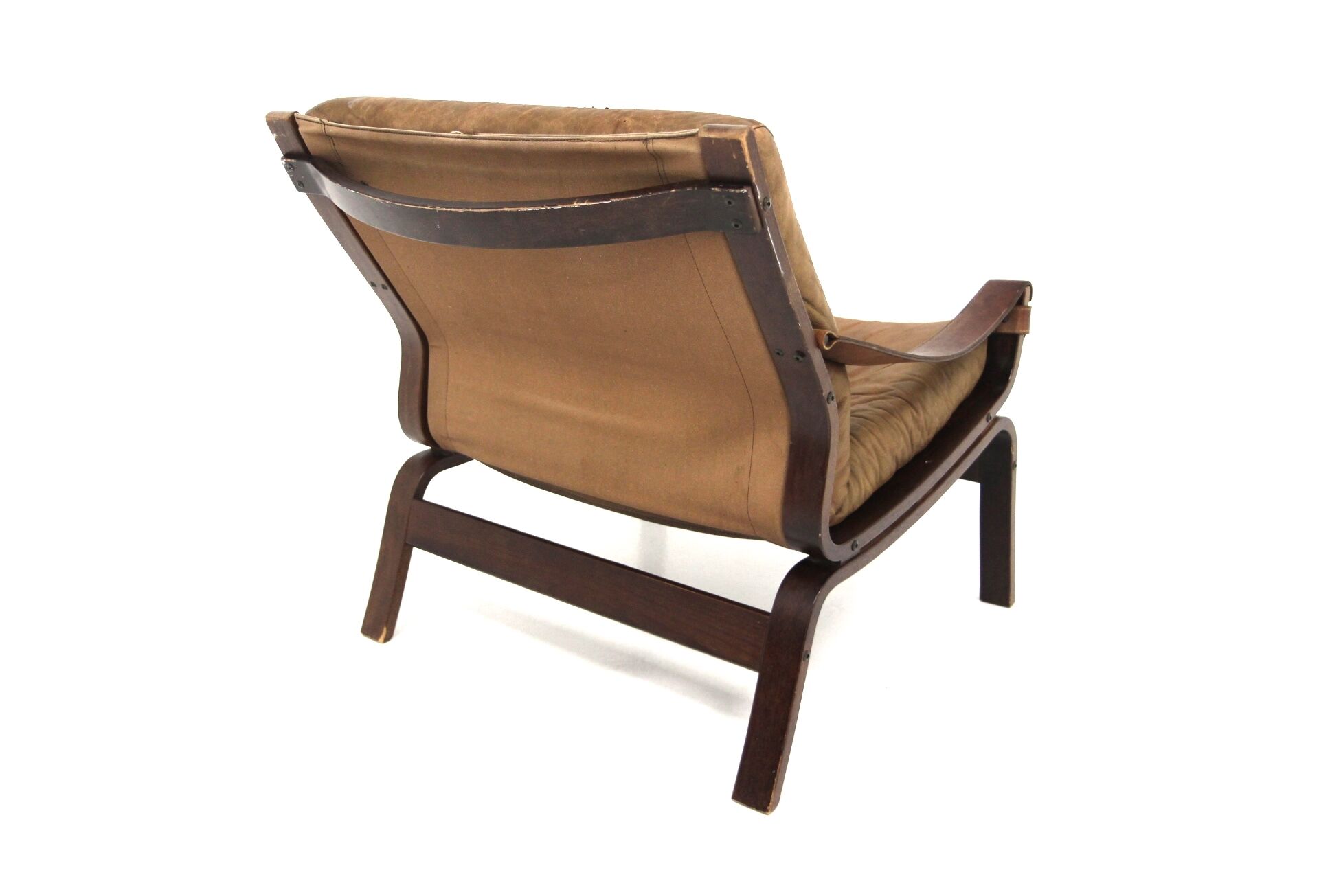 Scandinavian leather armchair, Norway, 1960