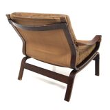 Scandinavian leather armchair, Norway, 1960
