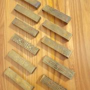 Art Deco style gold knife holder set
