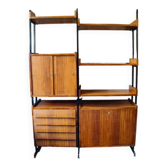 Mid-century bookcase shelf 1960 Italy