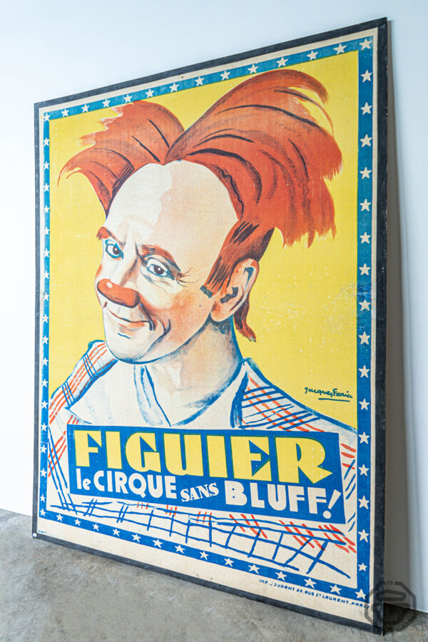 Affiche clown cirque Figuier