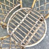 Woven rattan armchair, 1960