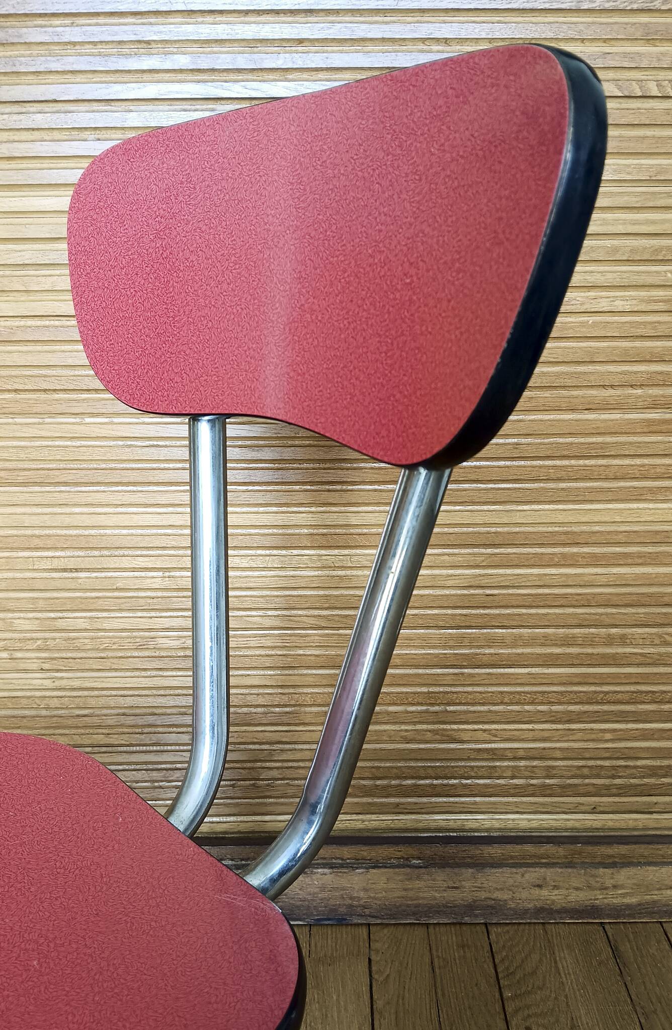 Vintage Formica chair 1950/60 red