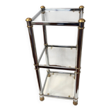 Chrome-plated glass table, shelf, Signal, 1990s.