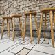 Lot de 4 tabourets de bar vintage 1970"