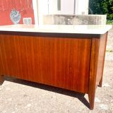 Vintage chest bench 1960. Sapele veneer