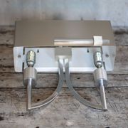 Vintage wall light, chrome steel wall light, Jean Gandelin wall light