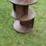 Gueridon art deco library 1930 in oak