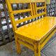 Yellow wooden school bench, 1960s