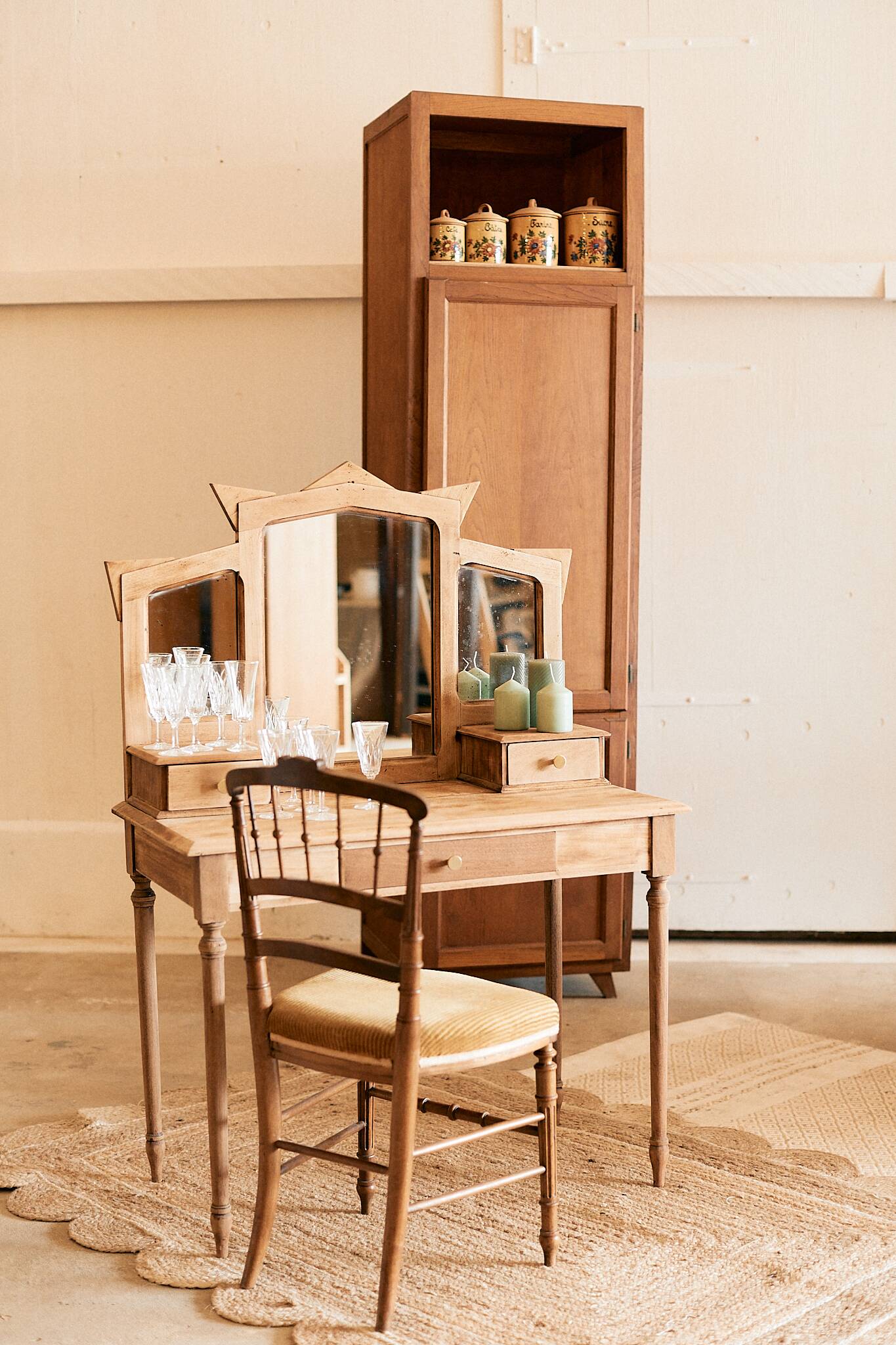 Vintage wooden column