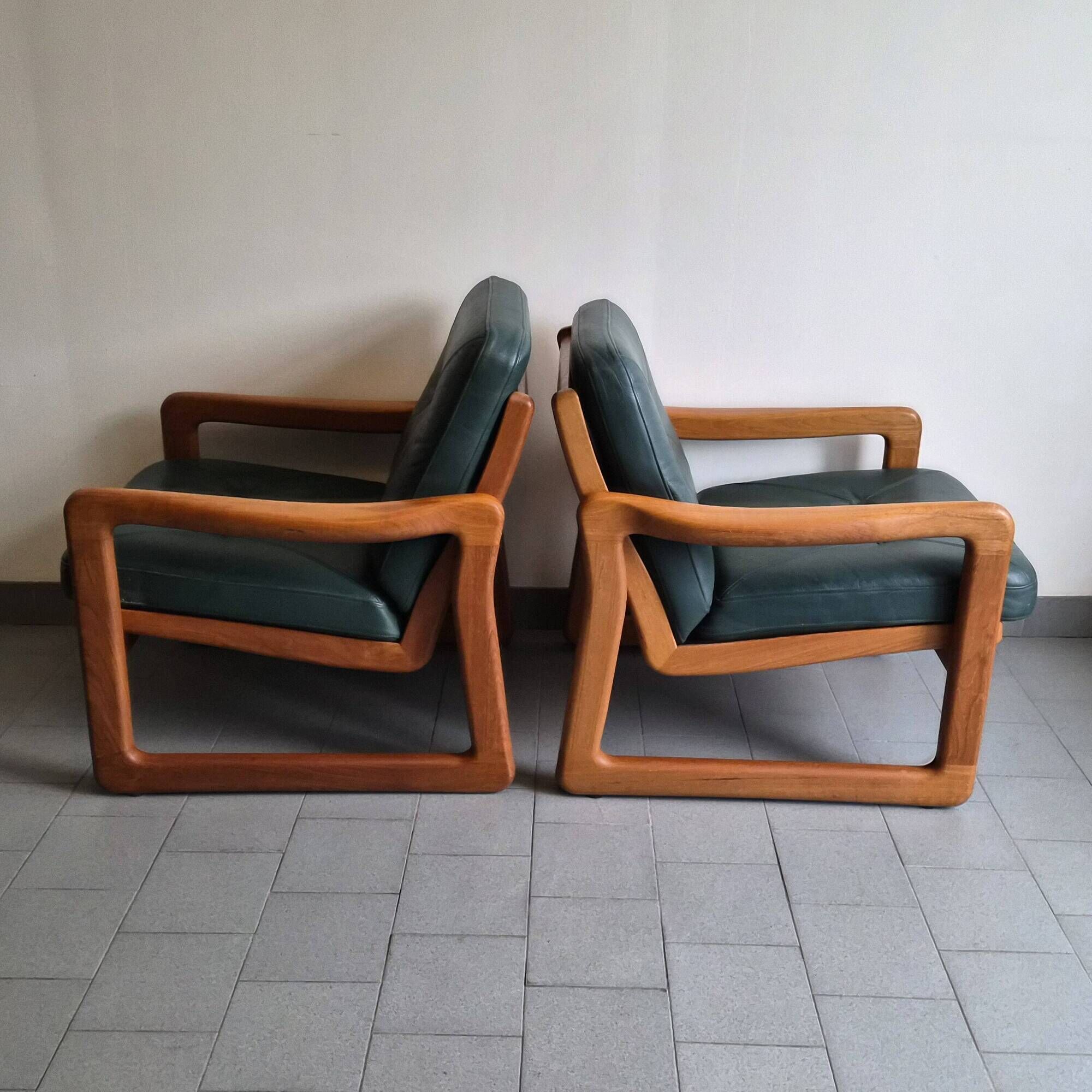 Pair of Scandinavian armchairs by Poul Jeppesen for Holstebro Mobelfabrik