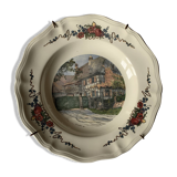 Obernai plate by henri loux sarreguemines earthenware factory