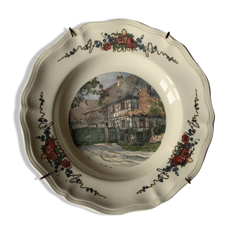 Assiette obernai par henri loux faïenceries sarreguemines