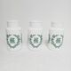 Set of 3 opaline apothecary pots