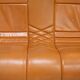 Sofa "space age". Leather, fiberglass, foam, steel. Circa 1970. Orange.