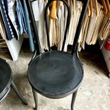 2 bistro chairs in black bent beech