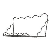 Twisted wrought iron wall shelf, 1950s