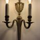 Pair of mid-19th century brass tassel sconces