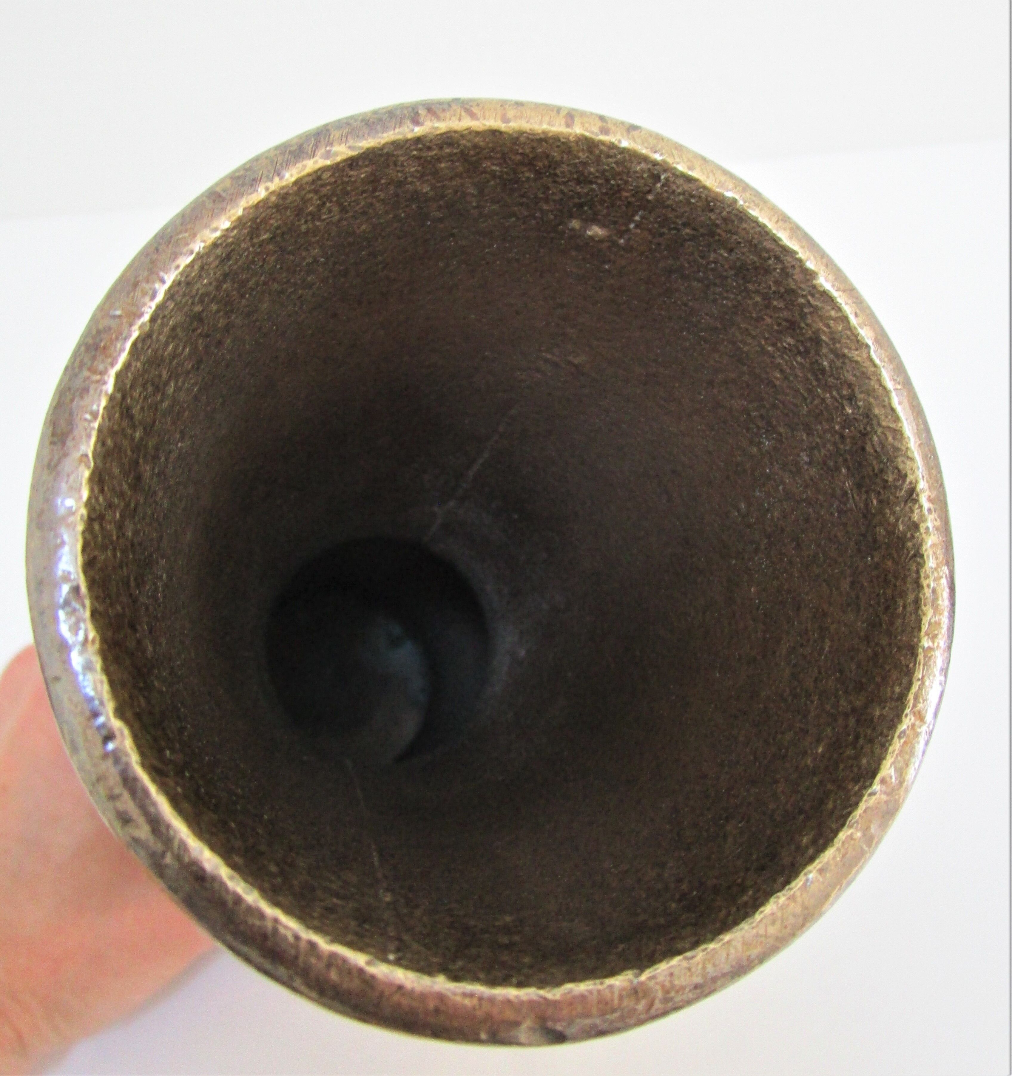 Solid bronze vase brutalist 70s