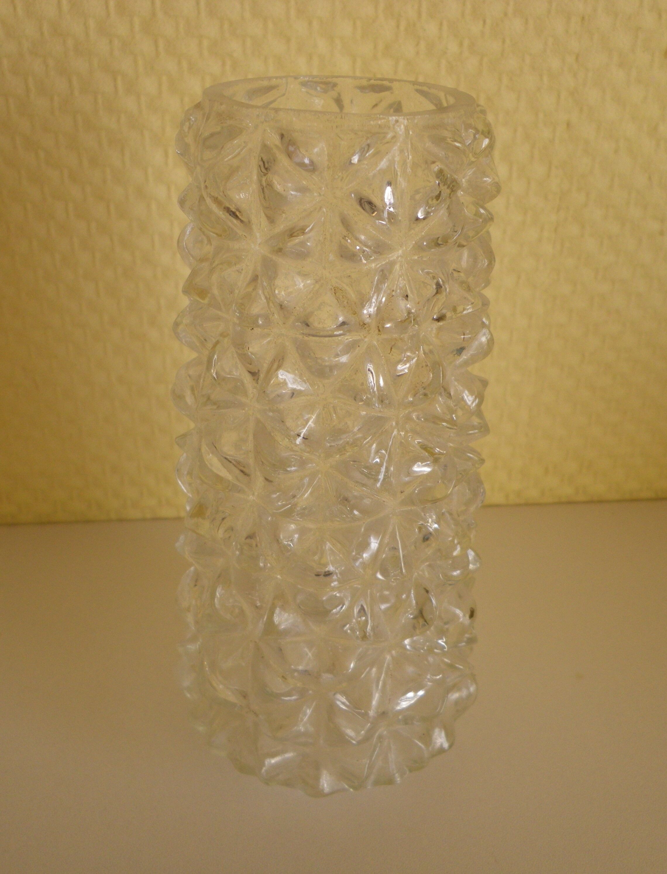 2 Vintage cathedral glass bedside lamps - 50s
