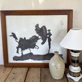 Picasso poster, wooden frame with glass