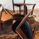 Ensemble de quatre chaises tripodes par Hans Olsen pour Frem Rojle
