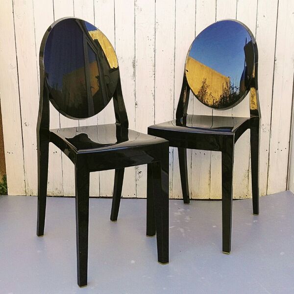 Paire de chaises Victoria ghost kartell design PH. starck