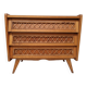 Vintage wood and rattan chest of drawers