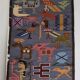 Tapisserie murale péruvienne tissée main, motifs zoomorphes, 120 x 60 cm